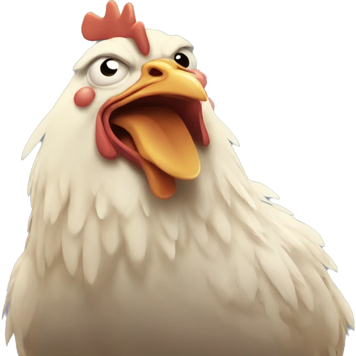 Chicken crying emoji