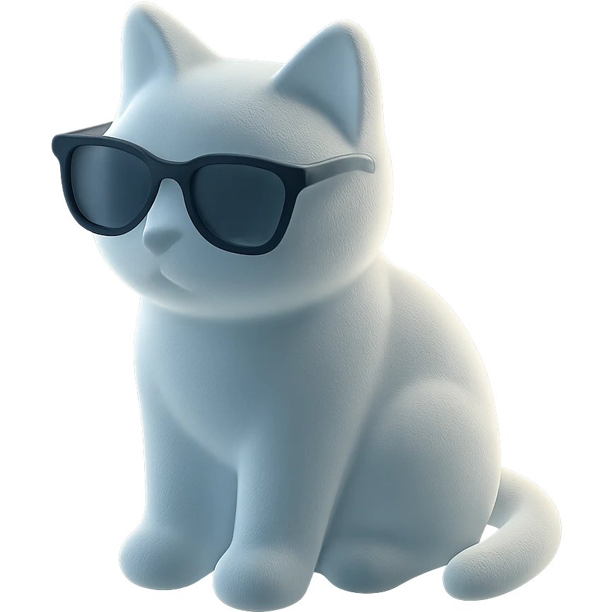 Cat wearing sunglasses emoji