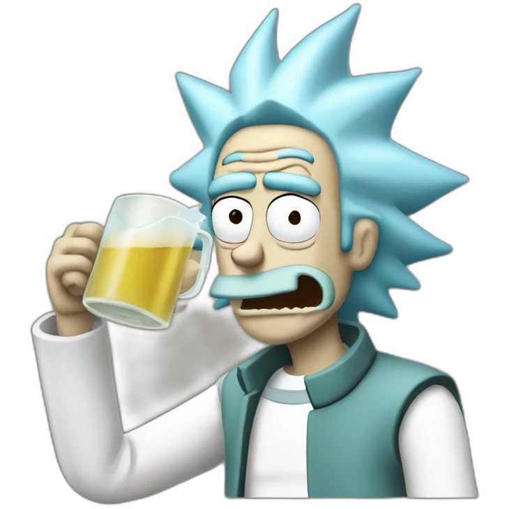 Rick Sanchez drinking emoji