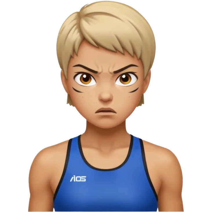 angry athlete girl emoji