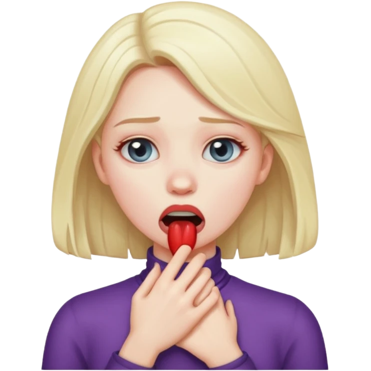 girl choking her self emoji