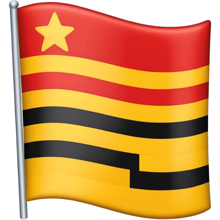 Bandera con colores, rojo, amarillo y negro emoji