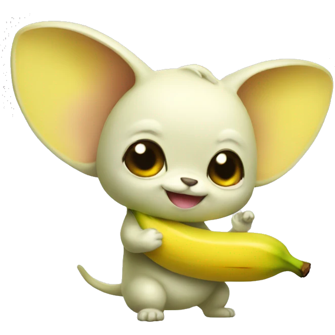 Grogu with banana  emoji