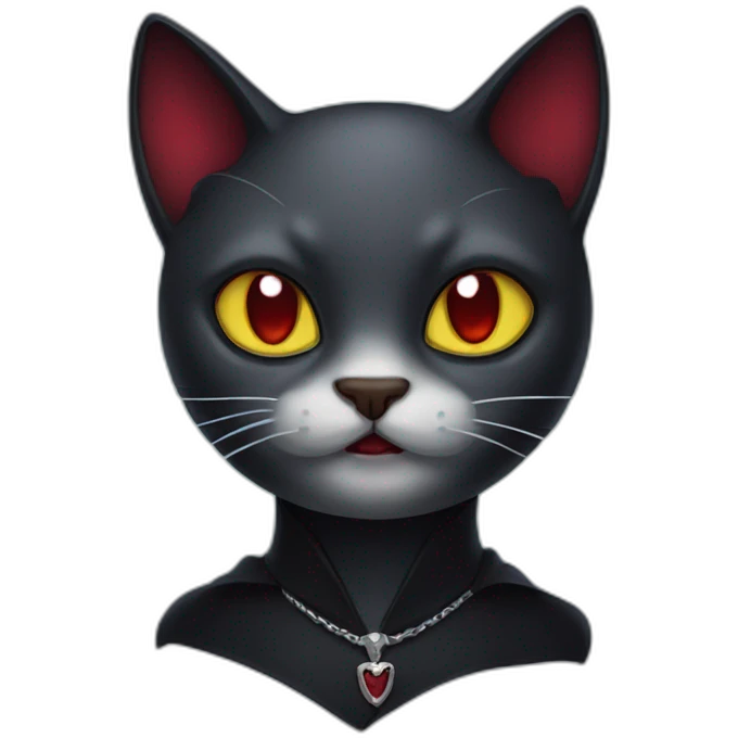 Vampire cat emoji