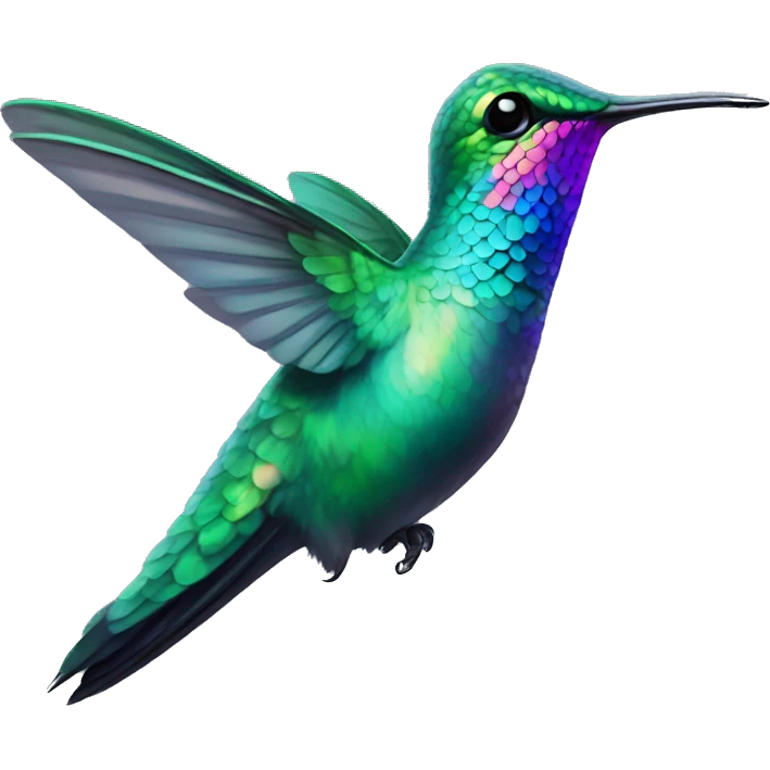 Iridescent hummingbird  emoji