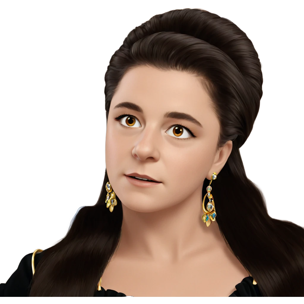portrait of a girl with jewelry emoji