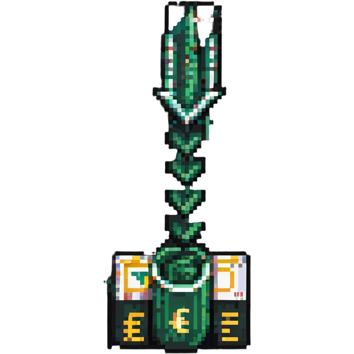 investment concept with upward arrow and money emoji