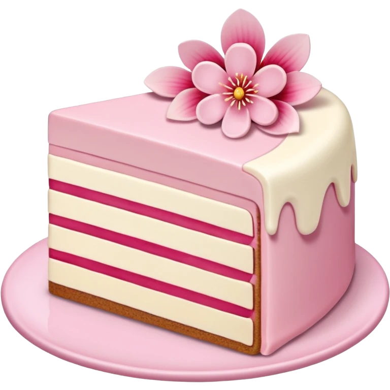 sakura cake slice emoji