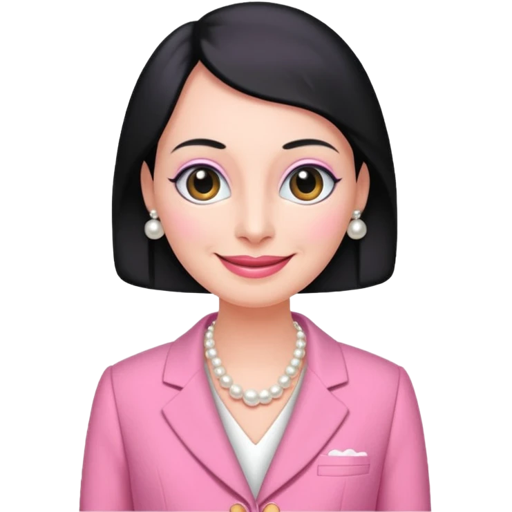 pingu mother wearing the pink chanel suit the Jackie kenddy wore emoji