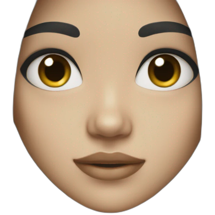 girl with black hair and blue eyes emoji
