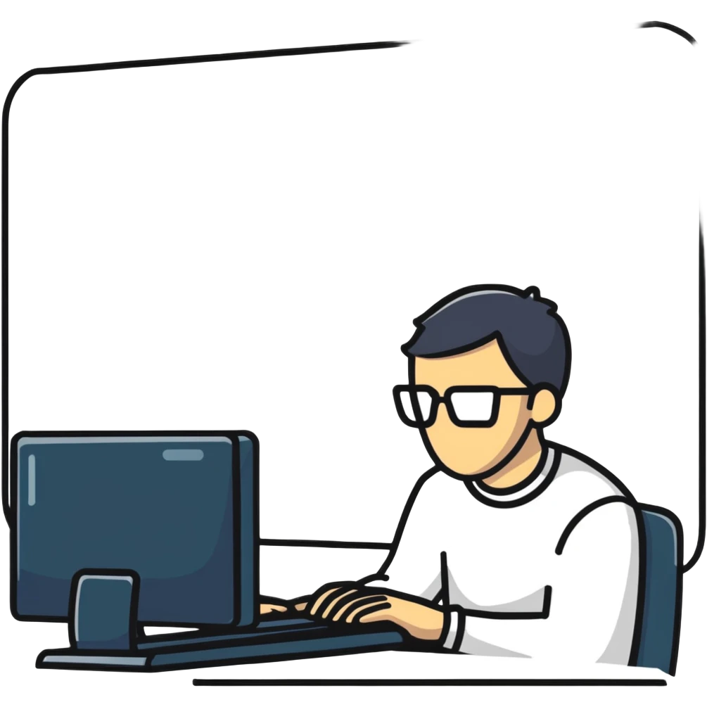 person rescheduling work shift on computer emoji