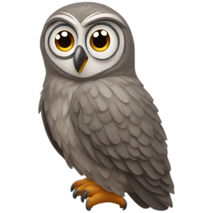 a goofy owl emoji