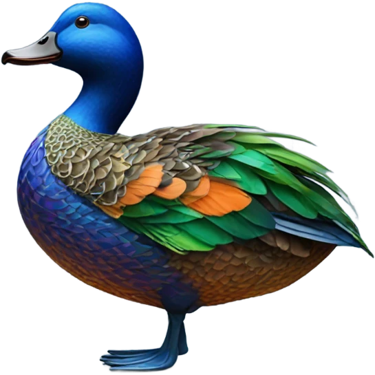 Painted duck emoji