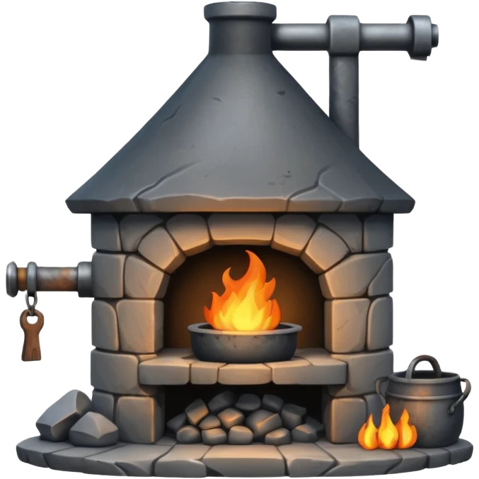 A stone blacksmith forge emoji