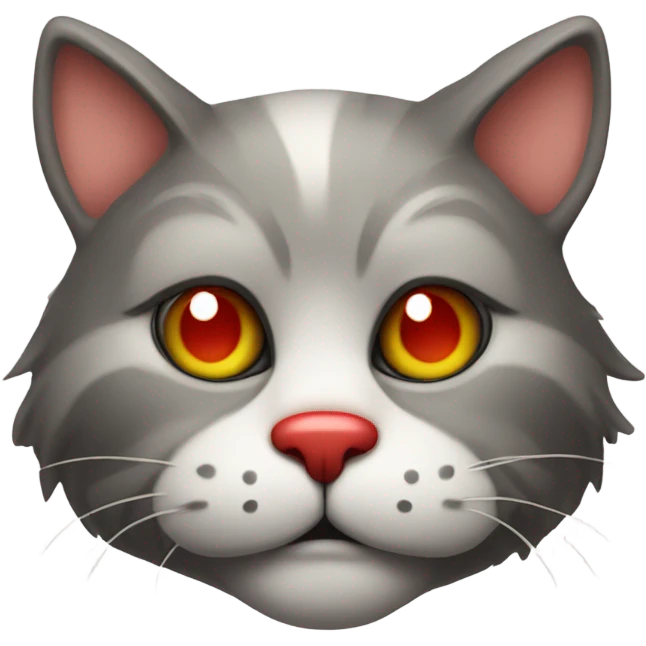 Cat wearing a clown nose  emoji