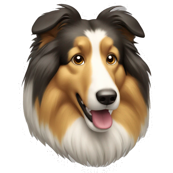 rough collie dog emoji