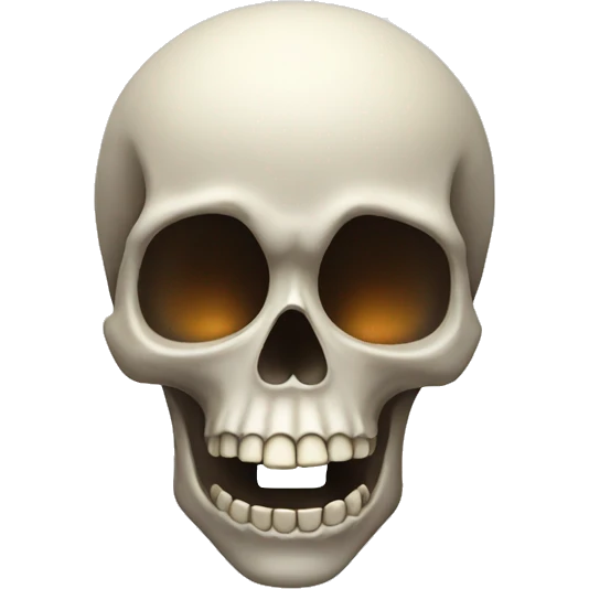 Skull being shocked emoji