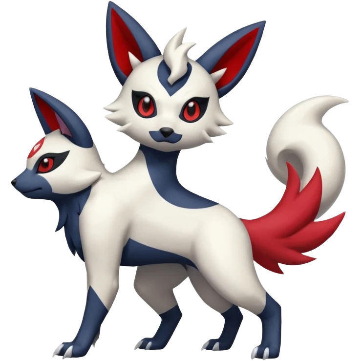 Zorua-Absol-Umbreon-Zangoose-fusion (full body) emoji