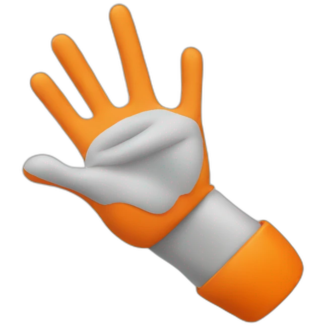Hand stop en orange emoji