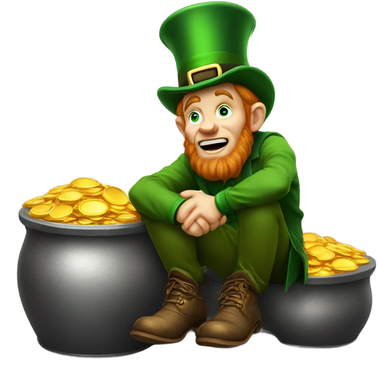 Leprechaun saying I need a break  emoji