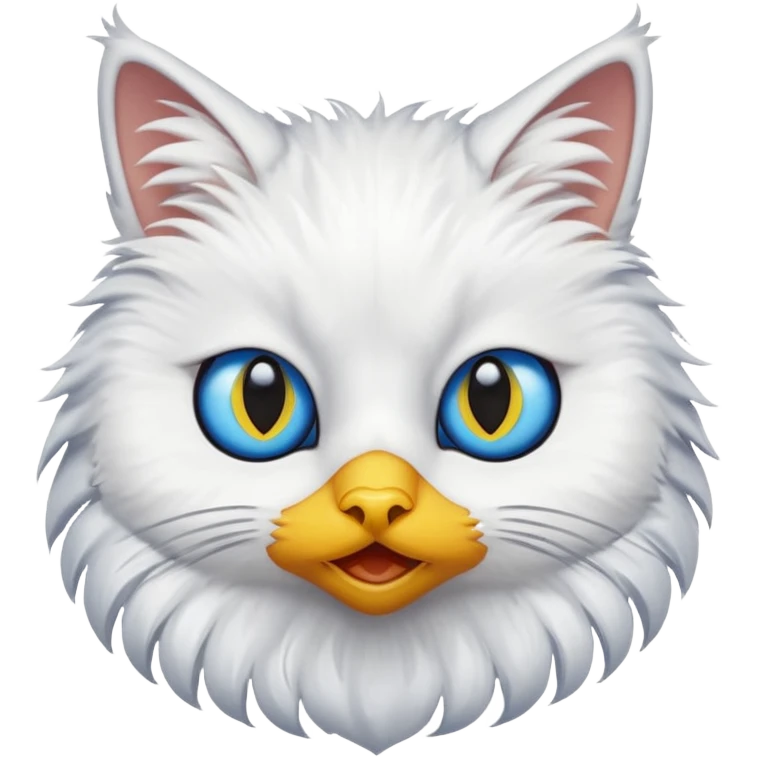 cat face on bird fullsize emoji