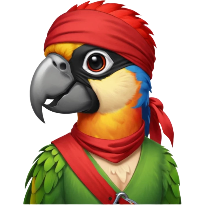 pirate and parrot emoji