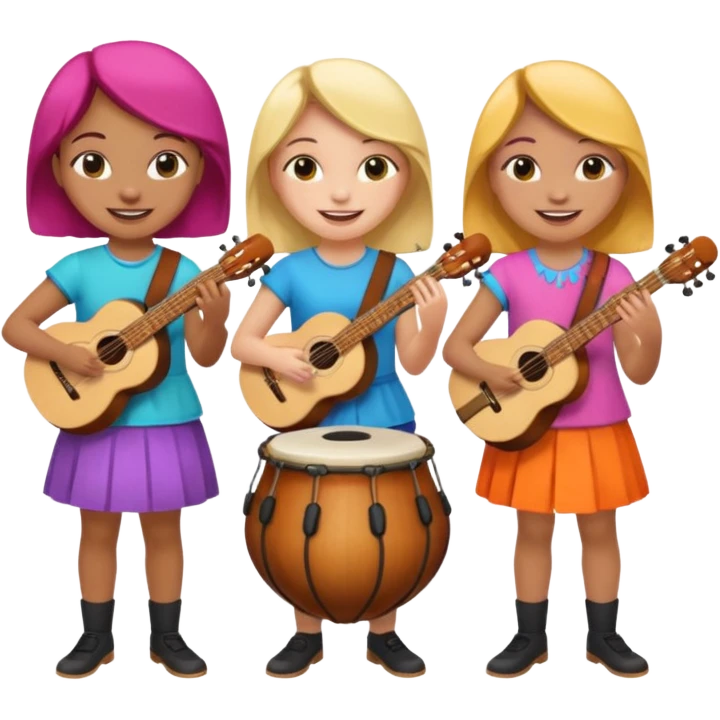 3 girl bands are so fun I banny emoji
