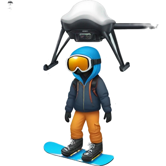 Snowboarder and a drone  emoji
