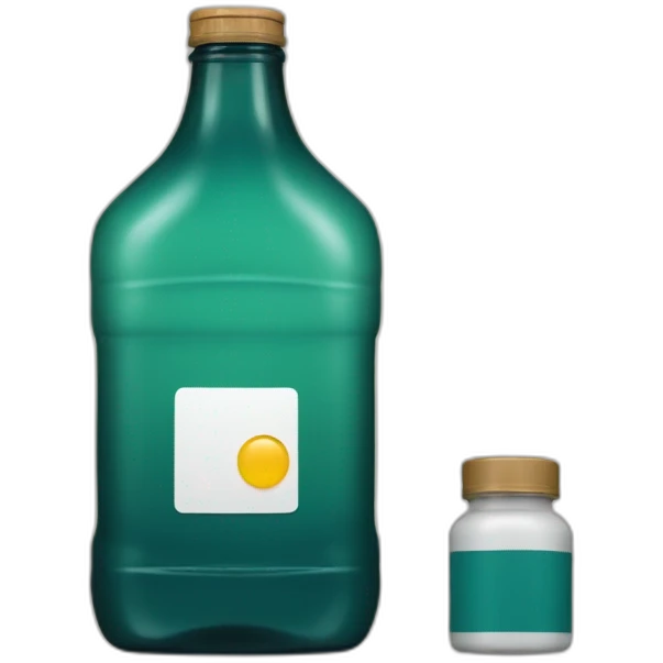 Jaeger bottle with a “e” and “l” in emoji