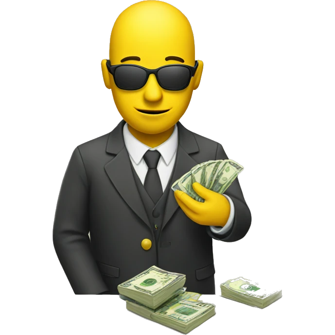 yellow Man with money emoji