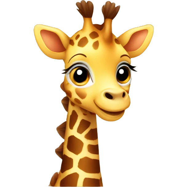 cute little baby giraffe emoji