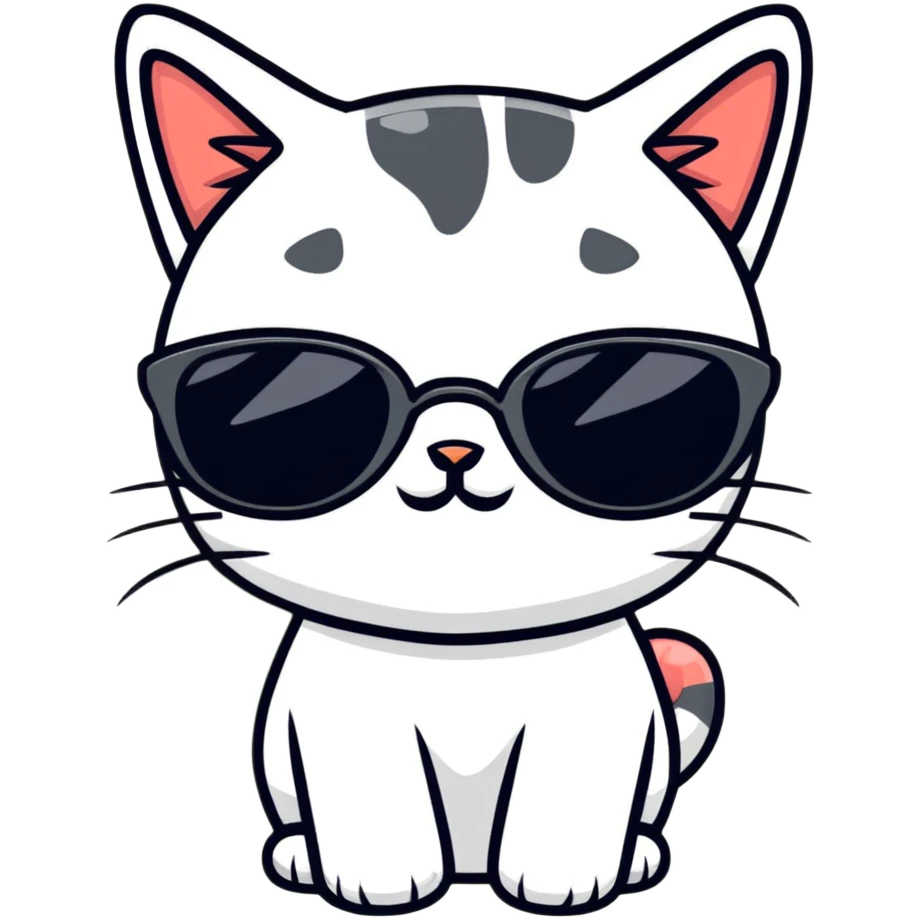 Cat with sunglasses emoji