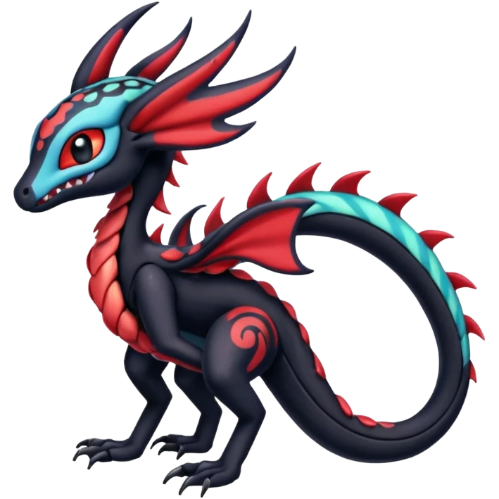 Colorful Exotic Meloetta-Salandit-Darkrai-Venom-Stitch-Fakémon-creature-hybrid emoji