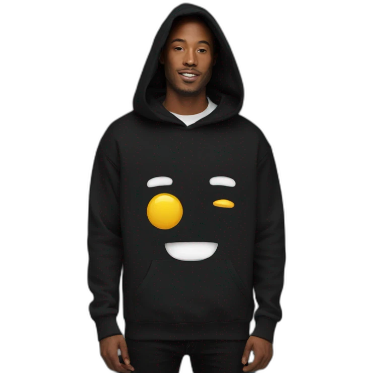 hoodie black emoji