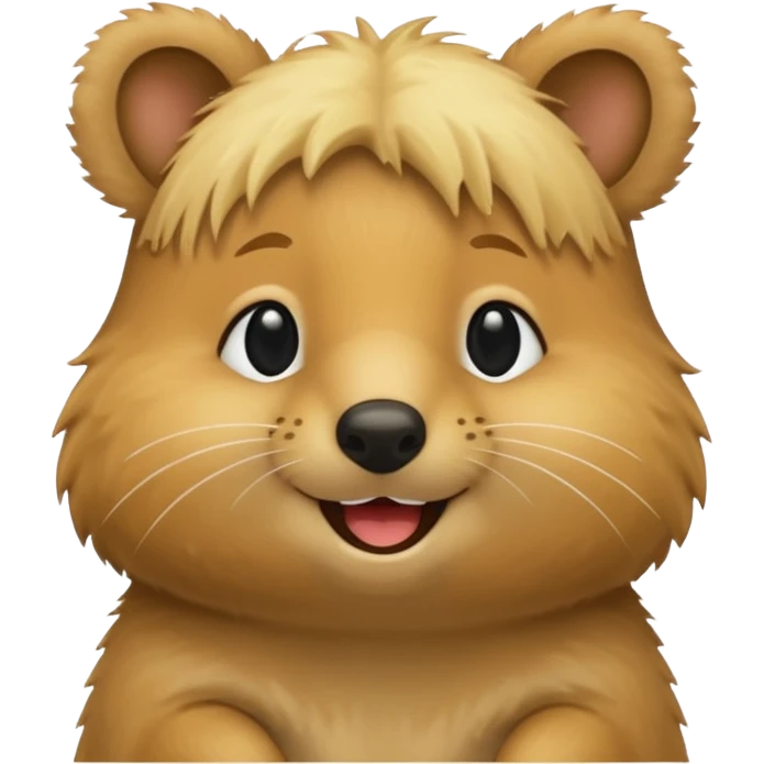 Quokka with blond hair emoji