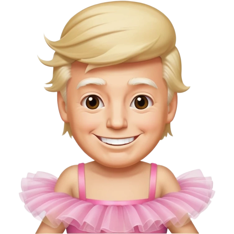Donald trump with a tutu emoji