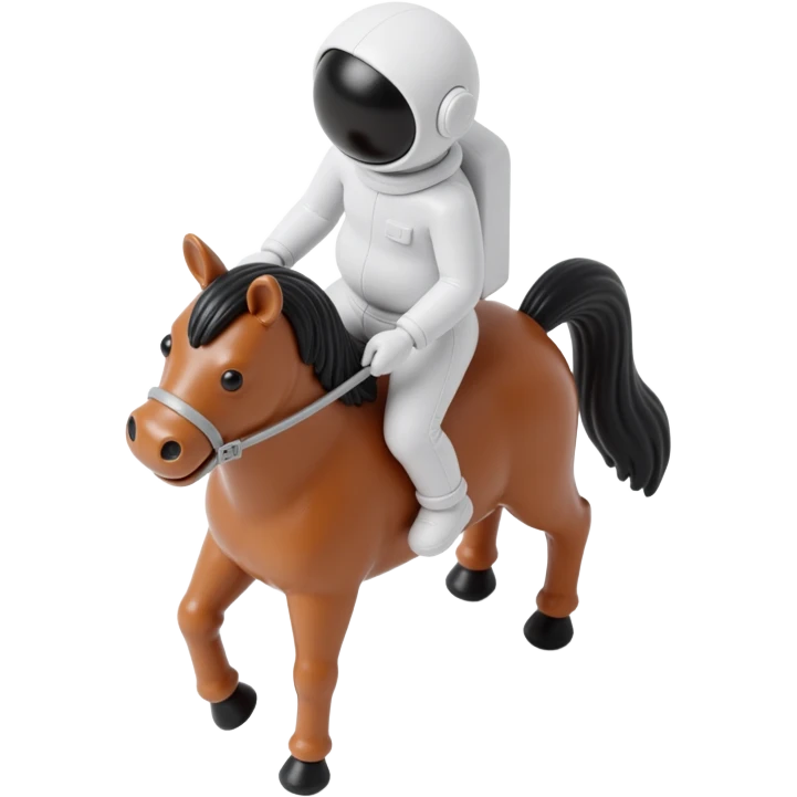 astronaut riding horse  emoji
