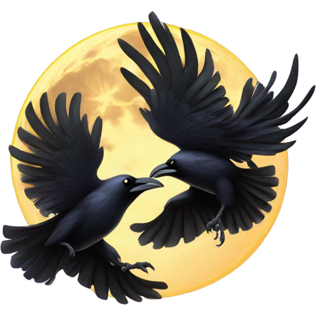 Odins ravens eating the moon  emoji