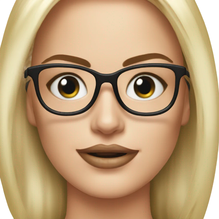 Margot robbie with glasses  emoji