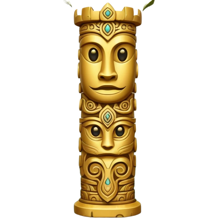 gold Totem in jungle emoji