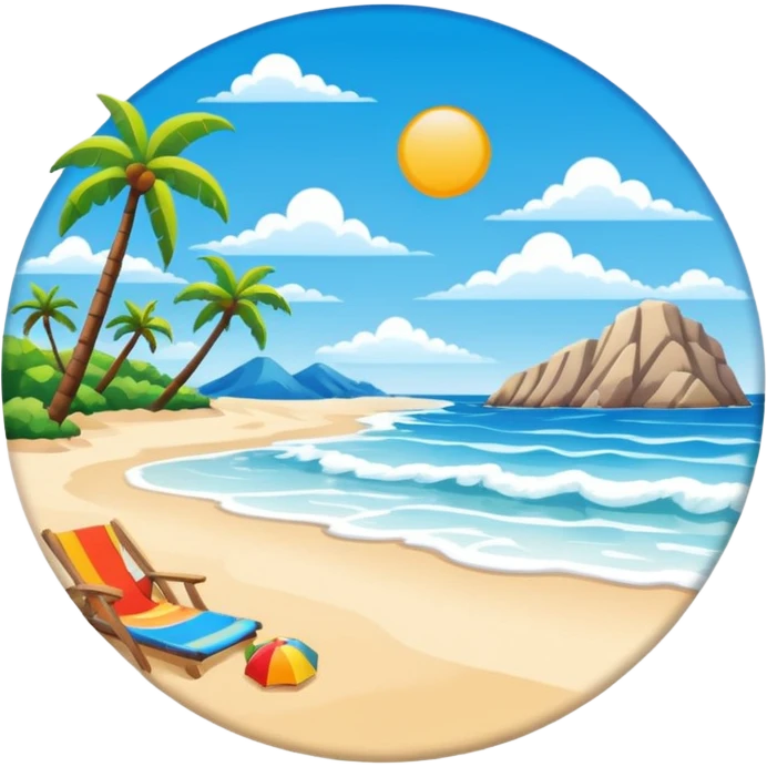 Stickers de playa emoji