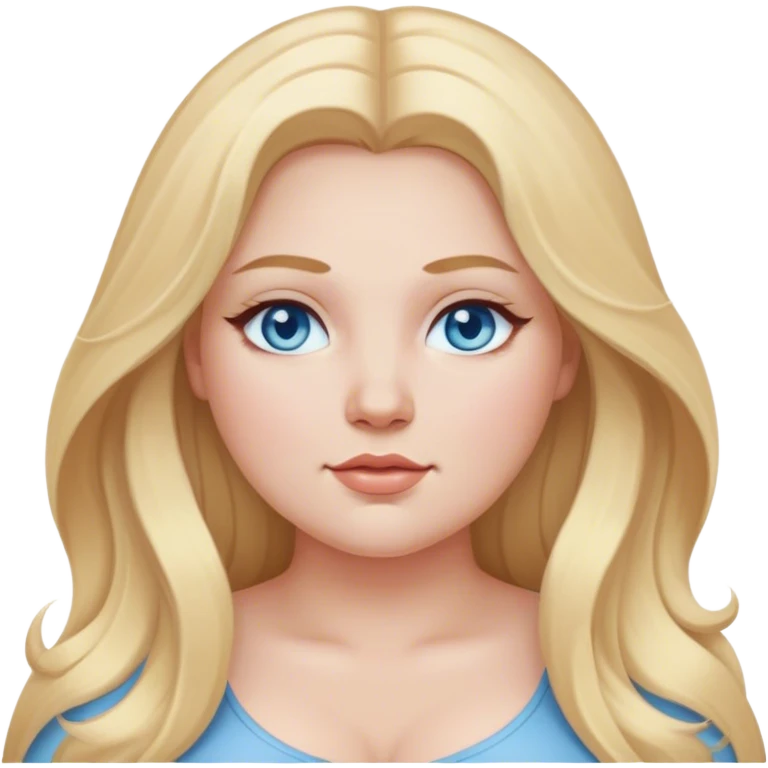 plus size pawg long blonde hair pale blue eyes sfw emoji