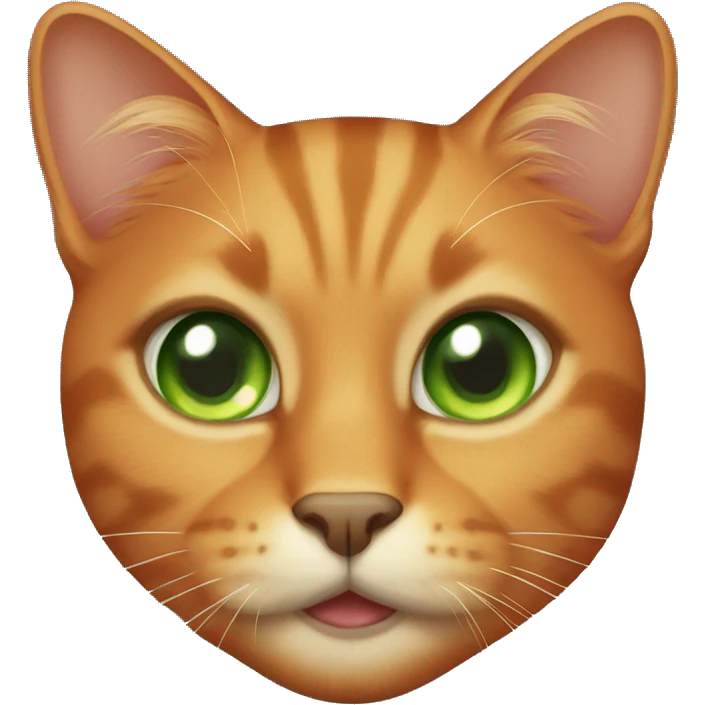 Darker Orange cat with green eyes emoji