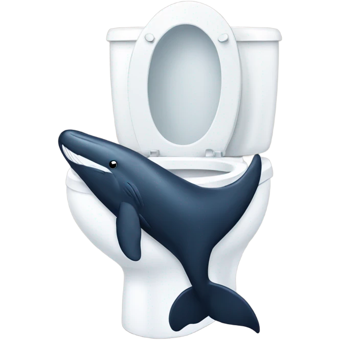 A whale sitting on the toilet emoji