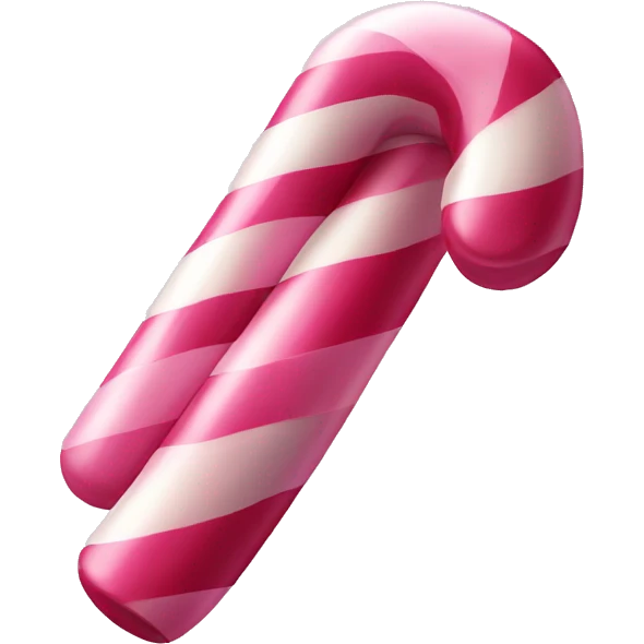 Pink candy cane  emoji