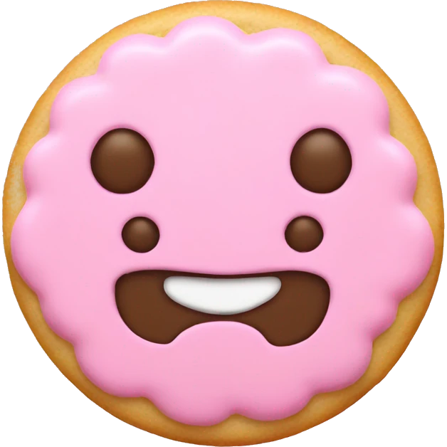 Pink sugar cookie emoji
