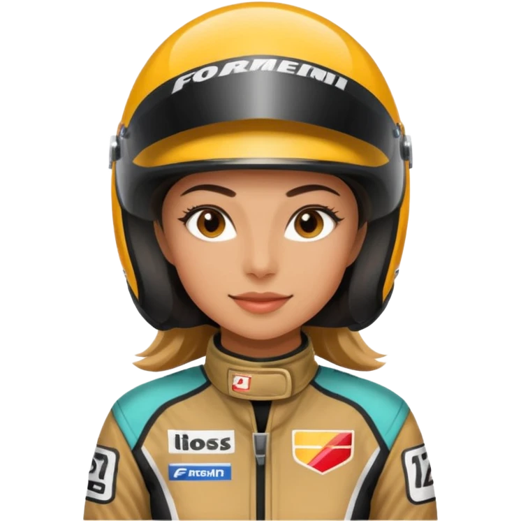Formula racer woman emoji