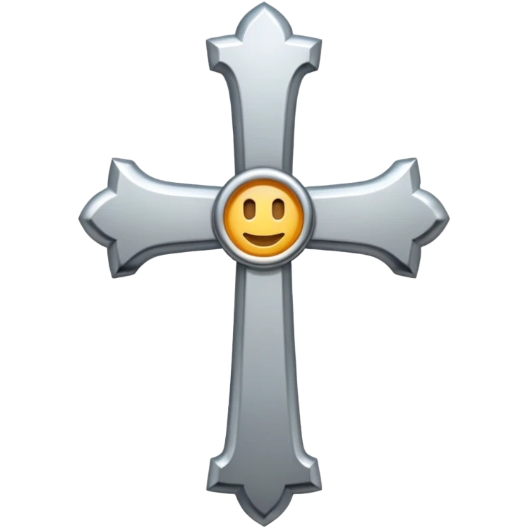 Croix église en métal emoji
