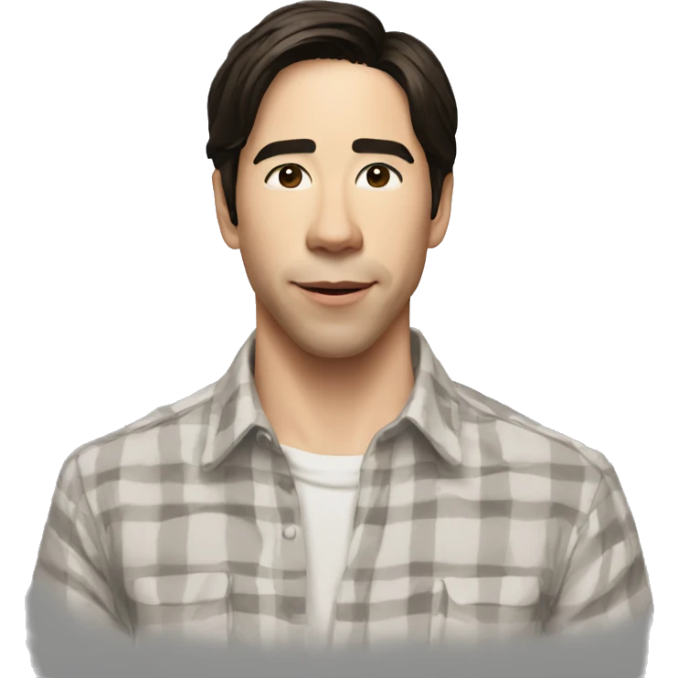 Justin Long wearing shirt emoji