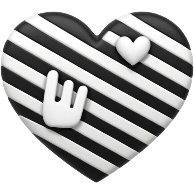 Adidas white stripes black heart emoji